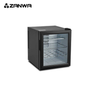 ZANWA 晶華 46L電子雙芯變頻式雙層玻璃門冰箱 黑 ZW-46STF