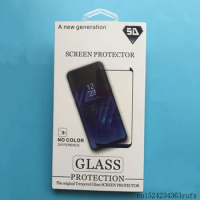 200 Pcs Plastic Retail Box Pouch For Samsung Galaxy Note9 Glass S8 s9 Plus full cover Tempered Glass Retail Package
