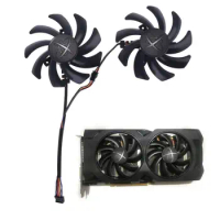 2pcs 85mm 480/470 Graphics 4Pin 0.35A VGA Cooler Fan for XFX R9 390/390X 8G RX480 RX470 Video Card Cooling Fan