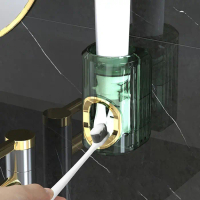 Toothpaste Squeezer Wall Mounted Bathroom Automatic Toothpaste Squeezer Non-Punching Squeezer Toothp