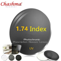 CHASHMA 1.74 Index Glasses Photochromic Lenses Prescription Eyeglass Lenses UV Glasses Photochromic Sunglasses Lenses