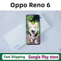 Official Oppo Reno 6 5G Mobile Phone 65W Charger 6.43" 90HZ Full Screen Fingerprint 64.0MP 5 Cameras Dimensity 900 Android 11.0
