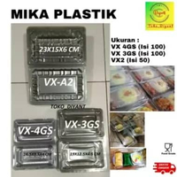 Mika plastik (ISI 100) 23 x 15 x 6 cm tempat makanan VX2-UK 16.5 x 9.5 x 4 cm VX4GS- UK 19x12.5x4.5 