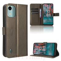 สำหรับ เคสฝาพับ Nokia C12, สไตล์กระเป๋าสตางค์, ฝาหลังหนัง PU, เหมาะสำหรับโทรศัพท์ Nokia C12 และ Noki
