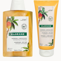 KLORANE Nourishing Mango Duo for Dry, Damaged, Brittle Hair