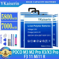 YKaiserin Battery For Xiaomi POCO M3 M2 Pro M2Pro X3 Poco X3 F3 For Xiaomi 11 Mi11 R mobile phone batteries Free Tools
