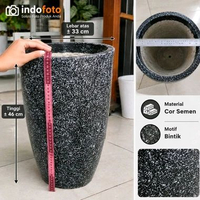 Pot Bunga Aesthetic/Pot batu/cor semen 33cm×46cm