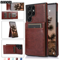 Leather Phone Case For Samsung Galaxy S23 Ultra S22 Plus S21 S20 FE S10E Note 20 Ultra Note10 Pro Fashion Wallet Card Holder