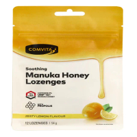【Comvita 康維他】麥蘆卡蜂蜜潤喉糖（檸檬口味）(12粒隨身包)