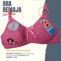 BH Cewek REMAJA UK 32-36 2PCS BREITEX BUSA TIPIS Bra Dewasa Wanita Motif Cantik