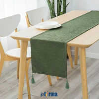 Berkualitas Informa 33X180 cm Table Runner 4 Tassel - Hijau