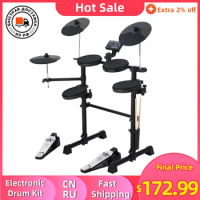 Electric Drum Set 8 Piece Electronic Drum Kit for Adult Beginner 144 Sounds Hi-Hat Pedals and USB MIDI Connection Birthday Gifts