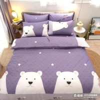 【LUST】北極熊 柔纖維-雙人5X6.2-/床包/枕套組台灣製