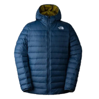 【The North Face】男 防潑水保暖兩面穿連帽羽絨外套(83OM-OXK 藍色)