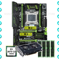 HUANANZHI X79 Super Motherboard Gaming Combo Dual HI-SPEED M.2 Slot CPU Xeon E5 2670 2.6GHz RAM 32G(4*8G) Video Card GTX750Ti 2G