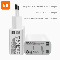 XIAOMI Power Adapter MDY-09-EK/EW EU US 80CM Micro USB / 1M Type C Data Cable Wall Charger Support All Micro USB Mobile Phones