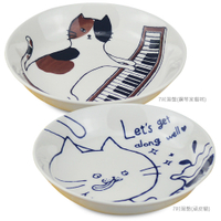【堯峰陶瓷】西式餐具 萌趣動物系列7吋湯盤 盤子湯盤 單入(鋼琴貓咪 頑皮貓咪) | 陶瓷餐具系列