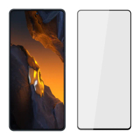 【YADI】POCOF5/6.67吋 水之鏡AGC滿版手機玻璃保護貼(日本AGC玻璃 靜電吸附 全螢幕滿版)