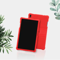 For Lenovo TB-8704F Cover Tab4 8 Plus Tablet Case TB-8704N Anti-Fall Silicone Case Bracket Hockproof Shockproof Washable