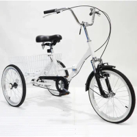 New Small 20 Inch Folding Pedal Trike Three Wheel Bike