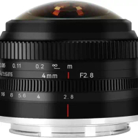 7artisans 4mm F2.8 APS-C MF Lens For Sony E-Mount Cameras a6600 a6500 a6400 a6300 a6100 a6000 a5100 a5000 NEX-3/-3N/5N/7N ...