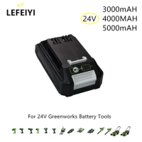 Replacement 24V 3.0/4.0/5.0Ah Lithium Battery For Greenworks Tools compatible 20352 22232