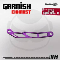 Hayaidesu Garnish Knalpot STYLO & VARIO 125/150 (2015-2017) - Garnish Variasi Full CNC Anodize Ungu