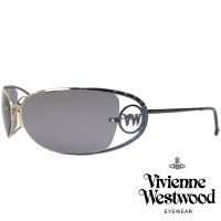 【Vivienne Westwood】摩登復古圓點款太陽眼鏡(銀/藍 VW519_01)