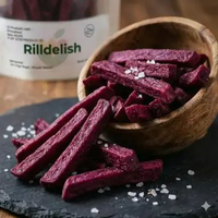 Keripik Ubi Ungu Stik Premium Rilldelish 100gr - Cemilan Sehat Vacuum Friying Antioksidan Tinggi