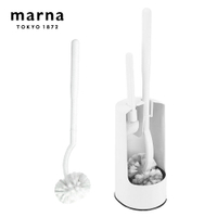 【MARNA】日本進口浴廁馬桶刷組-附溝槽清潔刷+替換刷(原廠總代理)