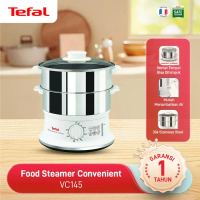 [Gratis Wajan] Tefal Food Steamer Stainless / Pengukus Masakan Elektrik / Vc145 - 6L Pasti Ori