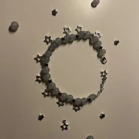 Gray Star Bracelet y2k handmade