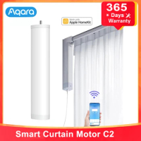 Aqara Smart Curtain Motor C2 Intelligent Curtain Zigbee Control Fully Automatic Track Electric Curtain Motor Via Apple Homekit
