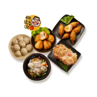 【興達港歐董魚丸】暢銷5款組合╳1組｜虱目魚丸1花枝丸1旗魚丸1蝦排1包蛋黑輪1(國宴指定/氣炸鍋/點心)