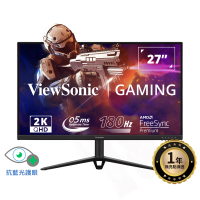 ViewSonic 優派 VX2728-2K Omni 27型 IPS 2K 180Hz 電競螢幕(Display-port/HDMI)