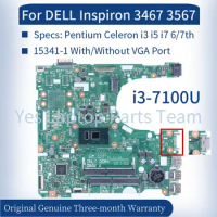 15341-1 For DELL Inspiron 14 3467 15 3567 Laptop Mainboard 0NP4RY 0RY2Y1 CPU Pentium Celeron i3 i5 i7 6/7th Notebook Motherboard