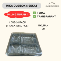Mika Dus/Box Makanan Catering 5 Sekat 50 Pcs Ukuran 20