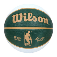 WILSON NBA城市系列-塞爾提克-橡膠籃球 7號籃球-訓練 室外 室內 WZ4024202XB7 綠白奶茶