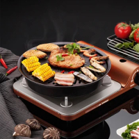 Smokeless BBQ Grill Pan Gas Non-Stick Gas Stove Plate Electric Stove Baking Pan Barbecue Roast Baking Pans For Home Outdoor