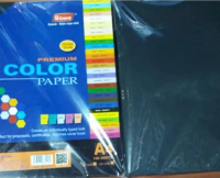 Giấy bìa đen, giấy màu đen A4 ĐL 180gsm -  giấy vẽ 3d màu đen PGrand / xấp 100 tờ