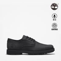 Timberland官方旗艦 男款黑色皮革防水休閒鞋|A5MJ8015
