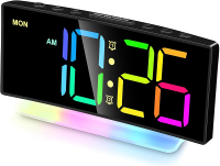 Cadmos Extra Loud Alarm Clock for Heavy Sleepers sTeensKidsRainbow Clock for BedroomsSmall Bedside D