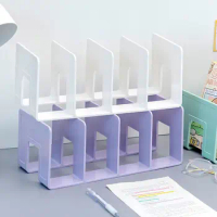 Transparent Book Stand Acrylic Children's Book Stand Desktop Bookshelf Divider Book Countertop Desk Shelf Table