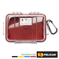 美國 PELICAN 1020 Micro Case 微型防水氣密箱-透明 紅色 公司貨