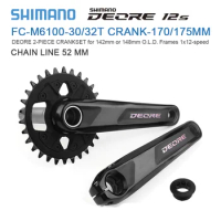 SHIMANO DEORE FC-M6100 M6120 1x12 Speed Crankset 175mm/170mm 12V Bicycle Sprocket For MTB Mountain Bike parts Original Crank
