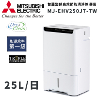 MITSUBISHI三菱25L智慧變頻高效節能清淨除濕機 MJ-EHV250JT-TW