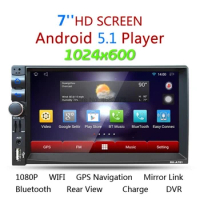 by DHL/Fedex 10pcs 7'' Car Radio Media Player 701A Android 4.4.4 Dual-core Bluetooth Touch Screen GPS Stereo Audio MP4 5 Player