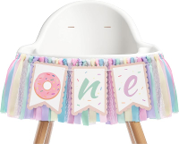 Donut Highchair Banner 1st Birthday Girl Sweet One Birthday Party Decorations Rainbow High Chair Ban