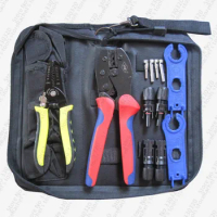 Solar crimping tool kit solar tools set with crimping pliers multifunctional cable stripper and cutter Connector and spanner