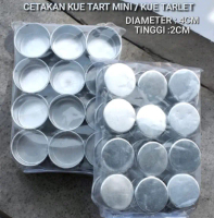 Cetakan kue tart mini / loyang kue tarlet Diameter 4cm isi 12pcs